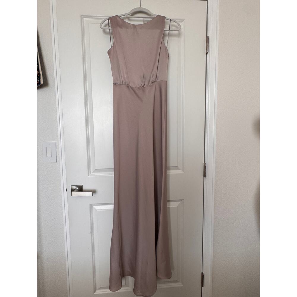 BHLDN Free People | Dove Grey Bias Cut Maxi Slip Dress size 6 - Picture 9 of 15